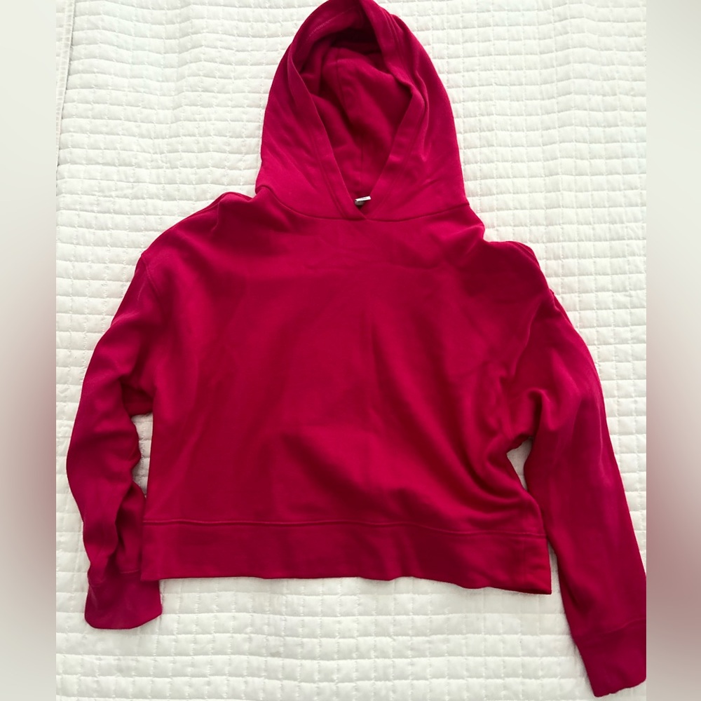 Pink cropped hoodie
